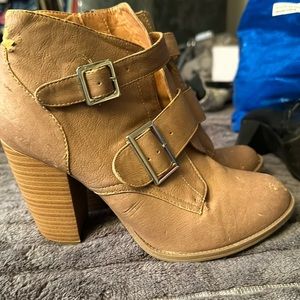Tan ankle boots real cute